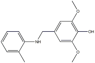 2,6-dimethoxy-4-{[(2-methylphenyl)amino]methyl}phenol Struktur