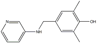 2,6-dimethyl-4-[(pyridin-3-ylamino)methyl]phenol Struktur