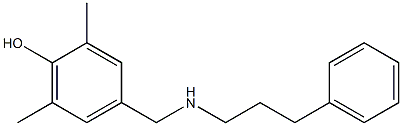 2,6-dimethyl-4-{[(3-phenylpropyl)amino]methyl}phenol Struktur