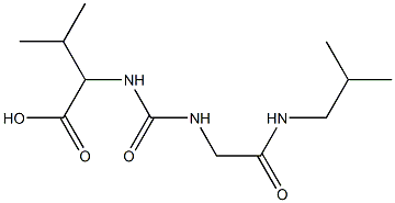 2-[({[2-(isobutylamino)-2-oxoethyl]amino}carbonyl)amino]-3-methylbutanoic acid Struktur