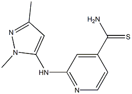 2-[(1,3-dimethyl-1H-pyrazol-5-yl)amino]pyridine-4-carbothioamide Struktur