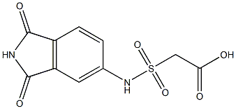 2-[(1,3-dioxo-2,3-dihydro-1H-isoindol-5-yl)sulfamoyl]acetic acid Struktur