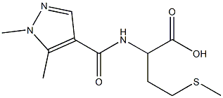 2-[(1,5-dimethyl-1H-pyrazol-4-yl)formamido]-4-(methylsulfanyl)butanoic acid Struktur