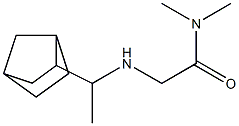 2-[(1-{bicyclo[2.2.1]heptan-2-yl}ethyl)amino]-N,N-dimethylacetamide Struktur