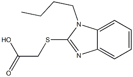 2-[(1-butyl-1H-1,3-benzodiazol-2-yl)sulfanyl]acetic acid Struktur