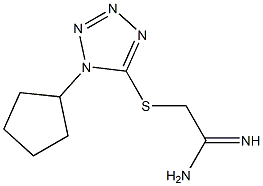 2-[(1-cyclopentyl-1H-1,2,3,4-tetrazol-5-yl)sulfanyl]ethanimidamide Struktur