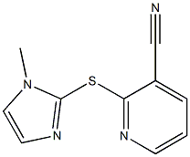 2-[(1-methyl-1H-imidazol-2-yl)sulfanyl]pyridine-3-carbonitrile Struktur