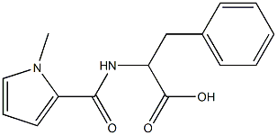 2-[(1-methyl-1H-pyrrol-2-yl)formamido]-3-phenylpropanoic acid Struktur