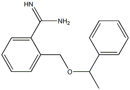 2-[(1-phenylethoxy)methyl]benzenecarboximidamide Struktur