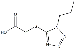 2-[(1-propyl-1H-1,2,3,4-tetrazol-5-yl)sulfanyl]acetic acid Struktur