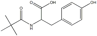 2-[(2,2-dimethylpropanoyl)amino]-3-(4-hydroxyphenyl)propanoic acid Struktur