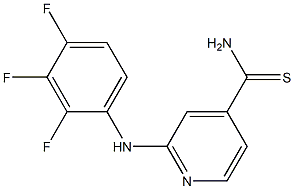 2-[(2,3,4-trifluorophenyl)amino]pyridine-4-carbothioamide Struktur