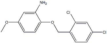 2-[(2,4-dichlorophenyl)methoxy]-5-methoxyaniline Struktur