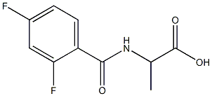 2-[(2,4-difluorobenzoyl)amino]propanoic acid Struktur