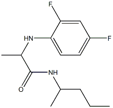 2-[(2,4-difluorophenyl)amino]-N-(pentan-2-yl)propanamide Struktur