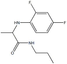 2-[(2,4-difluorophenyl)amino]-N-propylpropanamide Struktur