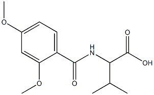 2-[(2,4-dimethoxyphenyl)formamido]-3-methylbutanoic acid Struktur