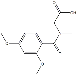 2-[(2,4-dimethoxyphenyl)-N-methylformamido]acetic acid Struktur