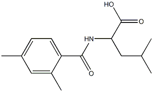 2-[(2,4-dimethylbenzoyl)amino]-4-methylpentanoic acid Struktur