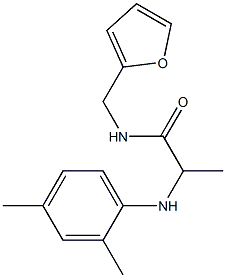 2-[(2,4-dimethylphenyl)amino]-N-(furan-2-ylmethyl)propanamide Struktur