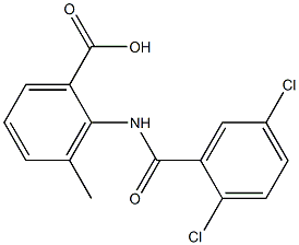 2-[(2,5-dichlorobenzene)amido]-3-methylbenzoic acid Struktur