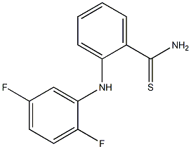 2-[(2,5-difluorophenyl)amino]benzene-1-carbothioamide Struktur