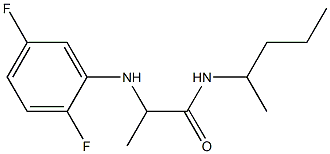 2-[(2,5-difluorophenyl)amino]-N-(pentan-2-yl)propanamide Struktur