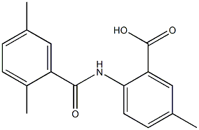 2-[(2,5-dimethylbenzene)amido]-5-methylbenzoic acid Struktur