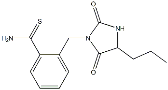 2-[(2,5-dioxo-4-propylimidazolidin-1-yl)methyl]benzenecarbothioamide Struktur