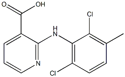 2-[(2,6-dichloro-3-methylphenyl)amino]pyridine-3-carboxylic acid Struktur