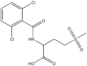 2-[(2,6-dichlorophenyl)formamido]-4-methanesulfonylbutanoic acid Struktur