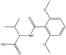 2-[(2,6-dimethoxyphenyl)formamido]-3-methylbutanoic acid Struktur