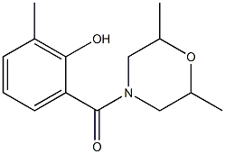 2-[(2,6-dimethylmorpholin-4-yl)carbonyl]-6-methylphenol Struktur