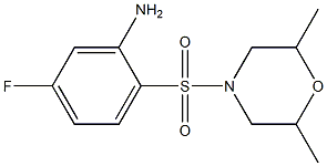 2-[(2,6-dimethylmorpholine-4-)sulfonyl]-5-fluoroaniline Struktur