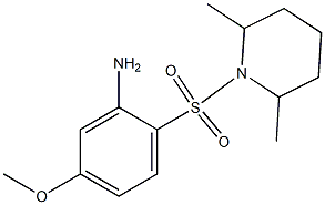 2-[(2,6-dimethylpiperidine-1-)sulfonyl]-5-methoxyaniline Struktur