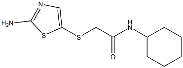 2-[(2-amino-1,3-thiazol-5-yl)sulfanyl]-N-cyclohexylacetamide Struktur