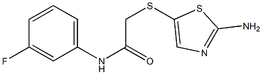 2-[(2-amino-1,3-thiazol-5-yl)thio]-N-(3-fluorophenyl)acetamide Struktur