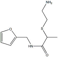 2-[(2-aminoethyl)sulfanyl]-N-(furan-2-ylmethyl)propanamide Struktur