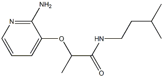 2-[(2-aminopyridin-3-yl)oxy]-N-(3-methylbutyl)propanamide Struktur