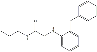 2-[(2-benzylphenyl)amino]-N-propylacetamide Struktur