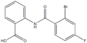 2-[(2-bromo-4-fluorobenzoyl)amino]benzoic acid Struktur