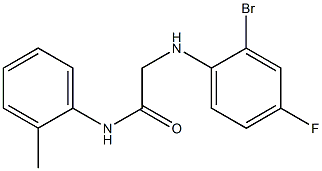 2-[(2-bromo-4-fluorophenyl)amino]-N-(2-methylphenyl)acetamide Struktur