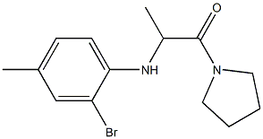 2-[(2-bromo-4-methylphenyl)amino]-1-(pyrrolidin-1-yl)propan-1-one Struktur