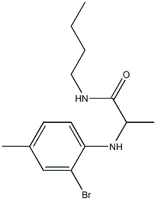 2-[(2-bromo-4-methylphenyl)amino]-N-butylpropanamide Struktur