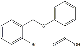 2-[(2-bromobenzyl)thio]benzoic acid Struktur