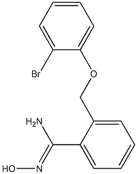 2-[(2-bromophenoxy)methyl]-N'-hydroxybenzenecarboximidamide Struktur