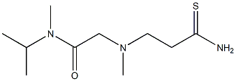 2-[(2-carbamothioylethyl)(methyl)amino]-N-methyl-N-(propan-2-yl)acetamide Struktur