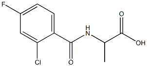 2-[(2-chloro-4-fluorobenzoyl)amino]propanoic acid Struktur