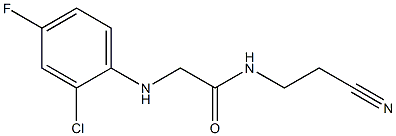 2-[(2-chloro-4-fluorophenyl)amino]-N-(2-cyanoethyl)acetamide Struktur