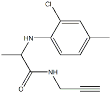 2-[(2-chloro-4-methylphenyl)amino]-N-(prop-2-yn-1-yl)propanamide Struktur